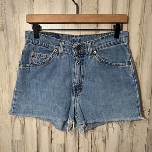 Vintage 90s Levis Denim‎ Jean Mom Short High Waist USA White Tab Womens Size 7